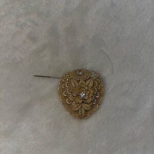 Elegant Carved Celluloid Floral Brooch